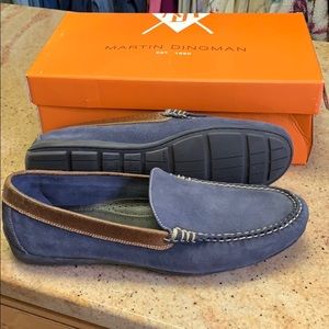 Martin Dingman Royal Venetian Navy suede loafers